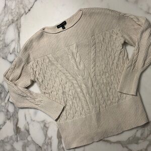 Banana Republic Women's cream Cable Knit Sweater